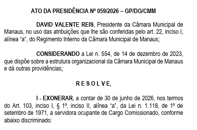 Aliada de David Reis e David Almeida é exonerada após investigação sobre tripla acumulação de cargos