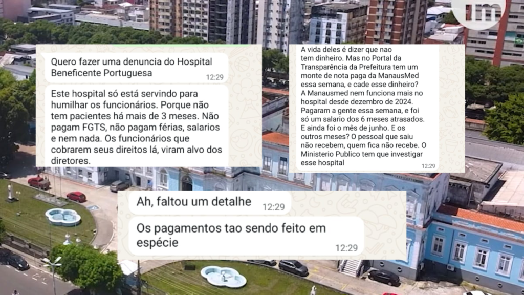 Denúncia aponta atraso de salários e irregularidades trabalhistas no Hospital Beneficente Português