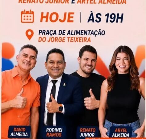 David Almeida usa praça pública para reunião política dias após anúncio de obra milionária no local
