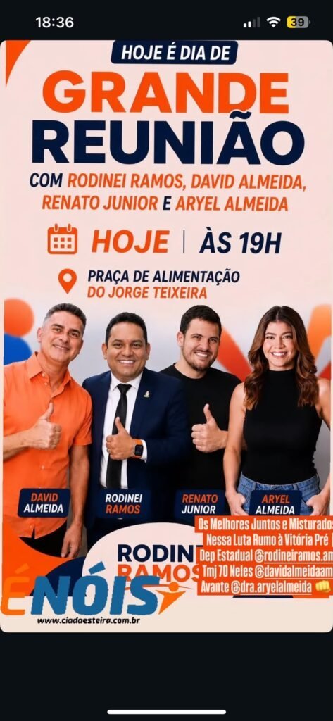 David Almeida usa praça pública para reunião política dias após anúncio de obra milionária no local