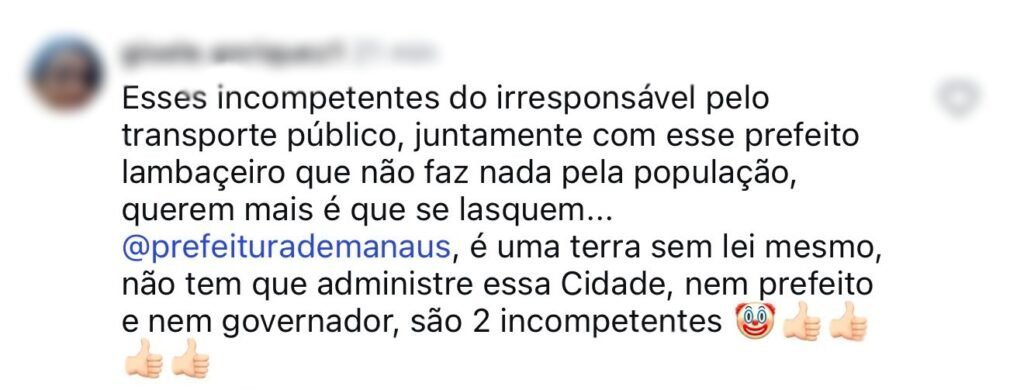 Paralisação de ônibus em Manaus repercute na internet e divide opiniões: ‘catraca livre’