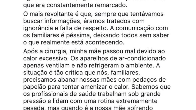 Salazar cobra manutenção de ar-condicionados no Instituto da Mulher e em escolas estaduais