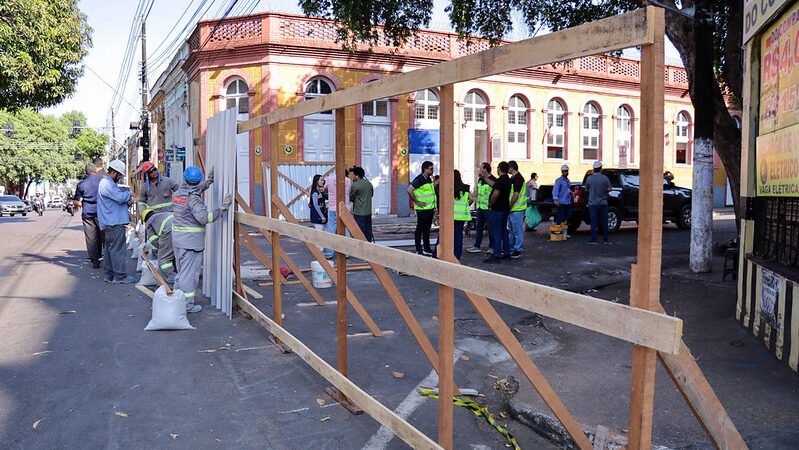 Ferreira Pena é interditada para início das obras da primeira ‘Rua Gastronômica’ da Prefeitura de Manaus