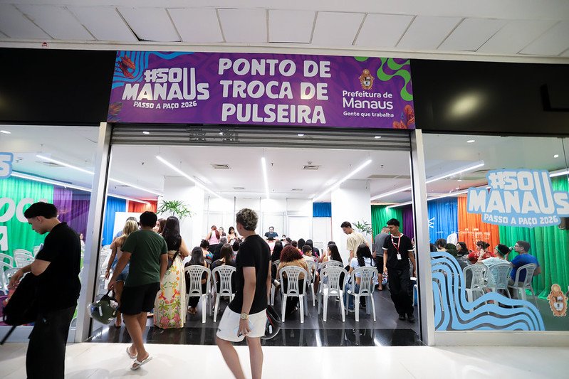 Prefeitura de Manaus inicia retirada de pulseiras do ‘#SouManaus Passo a Paço 2026’ nesta sexta-feira