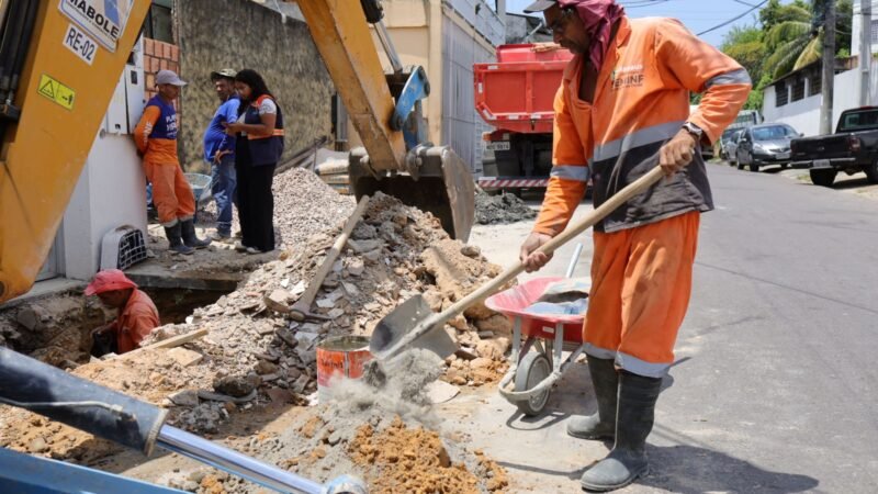 Prefeitura de Manaus avança na recuperação de galeria subterrânea e reforça drenagem no bairro Parque 10 de Novembro