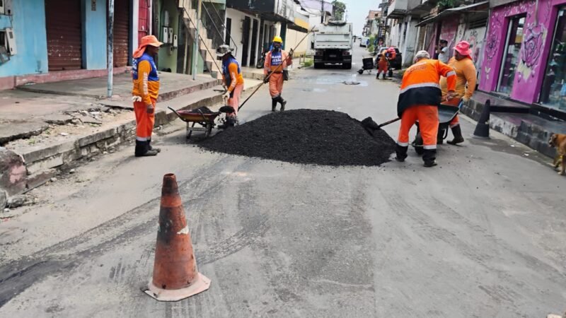Prefeitura de Manaus recupera pavimento e melhora circulação no Lírio do Vale 1