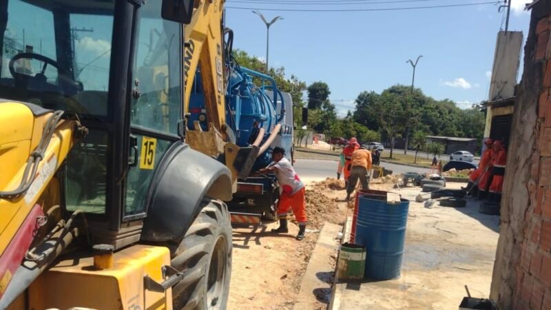 Prefeitura de Manaus implanta 450 metros de nova drenagem profunda para reforçar prevenção de alagamentos na zona Norte