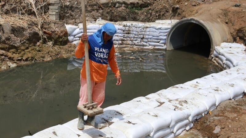 Prefeitura de Manaus executa contenção em rip-rap para reforçar margem de igarapé no Alvorada