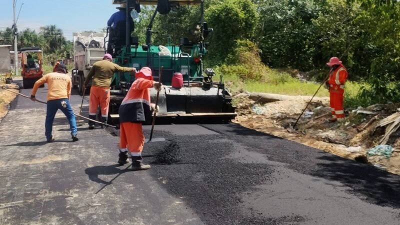 Prefeitura de Manaus entrega novo acesso pavimentado no Parque Rio Solimões e transforma via que antes era de solo natural