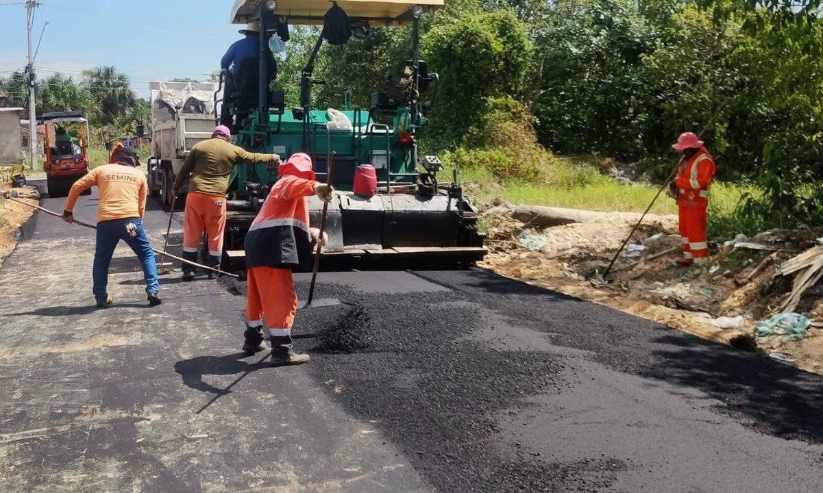 Prefeitura de Manaus entrega novo acesso pavimentado no Parque Rio Solimões e transforma via que antes era de solo natural