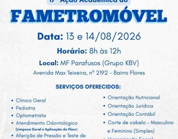 Fametromóvel chega à 17ª edição com atendimentos gratuitos na zona Norte de Manaus