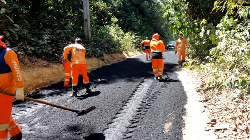 Prefeitura de Manaus leva pavimentação ao ramal Bons Amigos e melhora mobilidade na zona rural