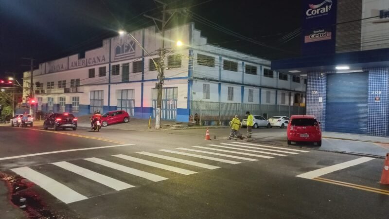 Ações de sinalização viária da prefeitura atendem bairros da zona Sul durante ‘Manaus que a Gente Cuida’