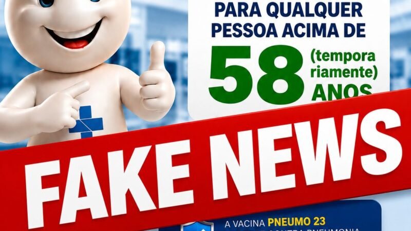 Prefeitura de Manaus alerta sobre falsa informação de oferta da vacina Pneumo 23 para maiores de 58 anos