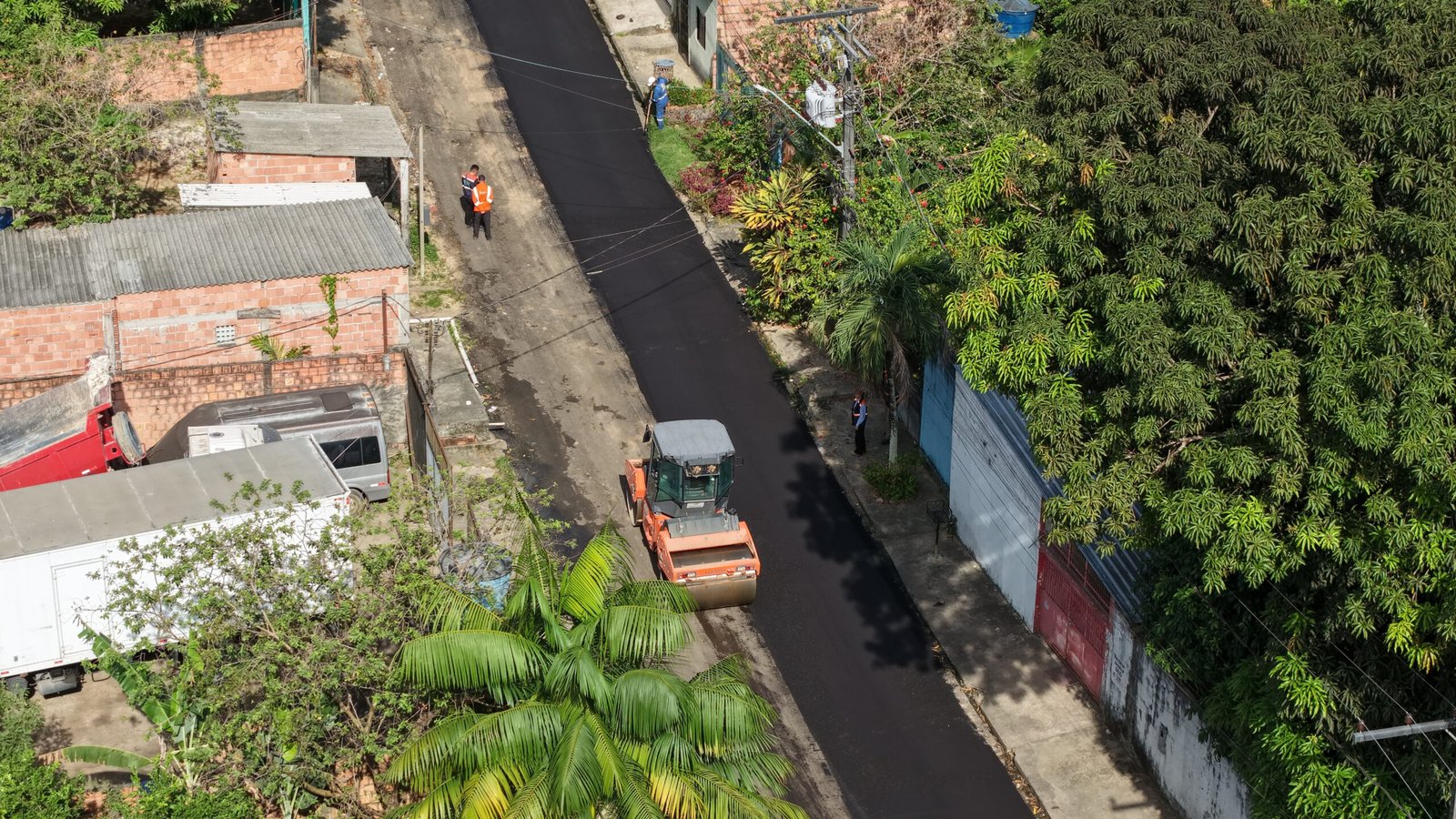 Parque Rio Solimões ganha nova mobilidade com obra de recapeamento da Prefeitura de Manaus