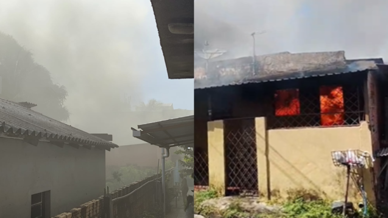 Incêndio atinge residência no bairro Santo Antônio e mobiliza Corpo de Bombeiros em Manaus