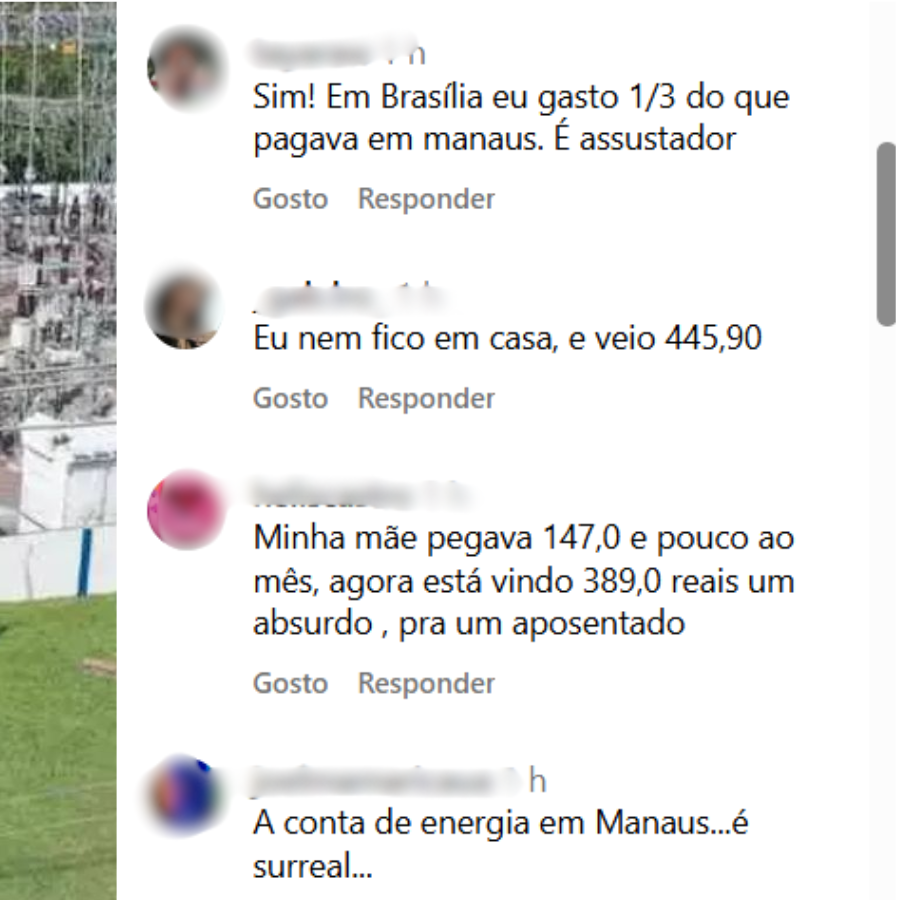 ‘Isso é imoral’, diz morador de Manaus ao denunciar conta de energia acima de meio salário mínimo