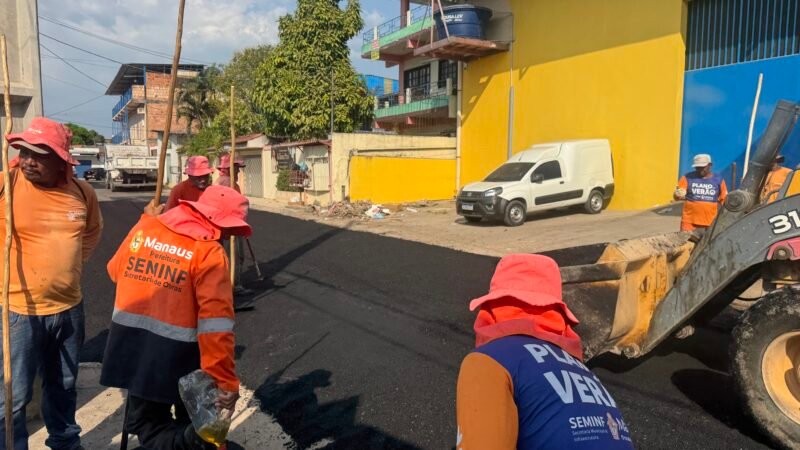 Prefeitura de Manaus recupera rua Tancredo Neves e melhora mobilidade na zona Leste