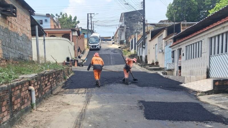 Prefeitura de Manaus amplia recuperação viária e leva nova frente de obras ao bairro Cidade Nova