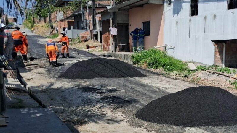 Prefeitura de Manaus recupera rua Maria Fernandes e melhora infraestrutura no Colônia Terra Nova