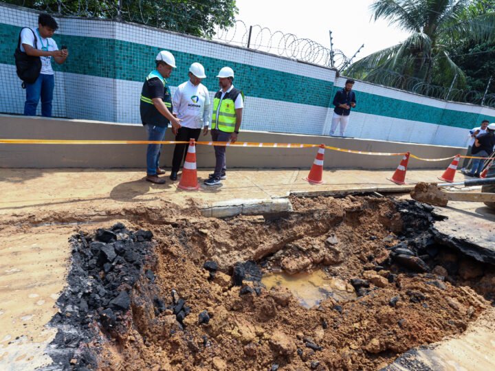 Prefeitura e Ageman monitoram ação emergencial em tubulações e apuram causa de rompimento na zona Oeste