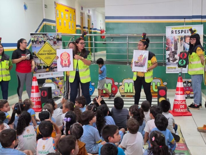 Alunos da educação infantil aprendem sobre segurança no trânsito em ação da Prefeitura de Manaus
