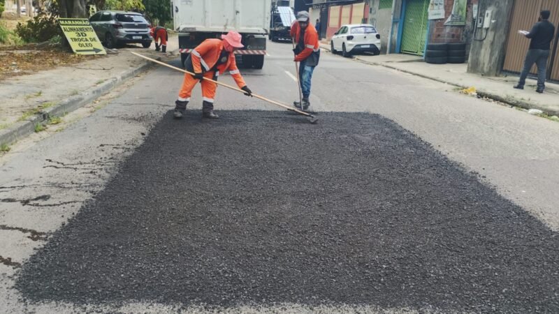Prefeitura de Manaus recupera avenida no Colônia Terra Nova e melhora circulação na zona Norte