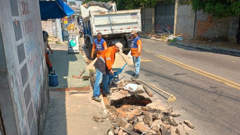 Prefeitura de Manaus recupera drenagem profunda na rua Gurupi e leva mais segurança para moradores 